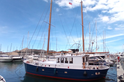 Klassiker Segelboot Ketch